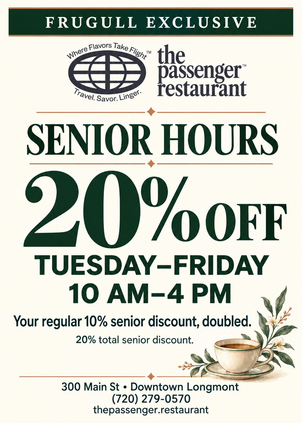 The Passenger International deal in Longmont