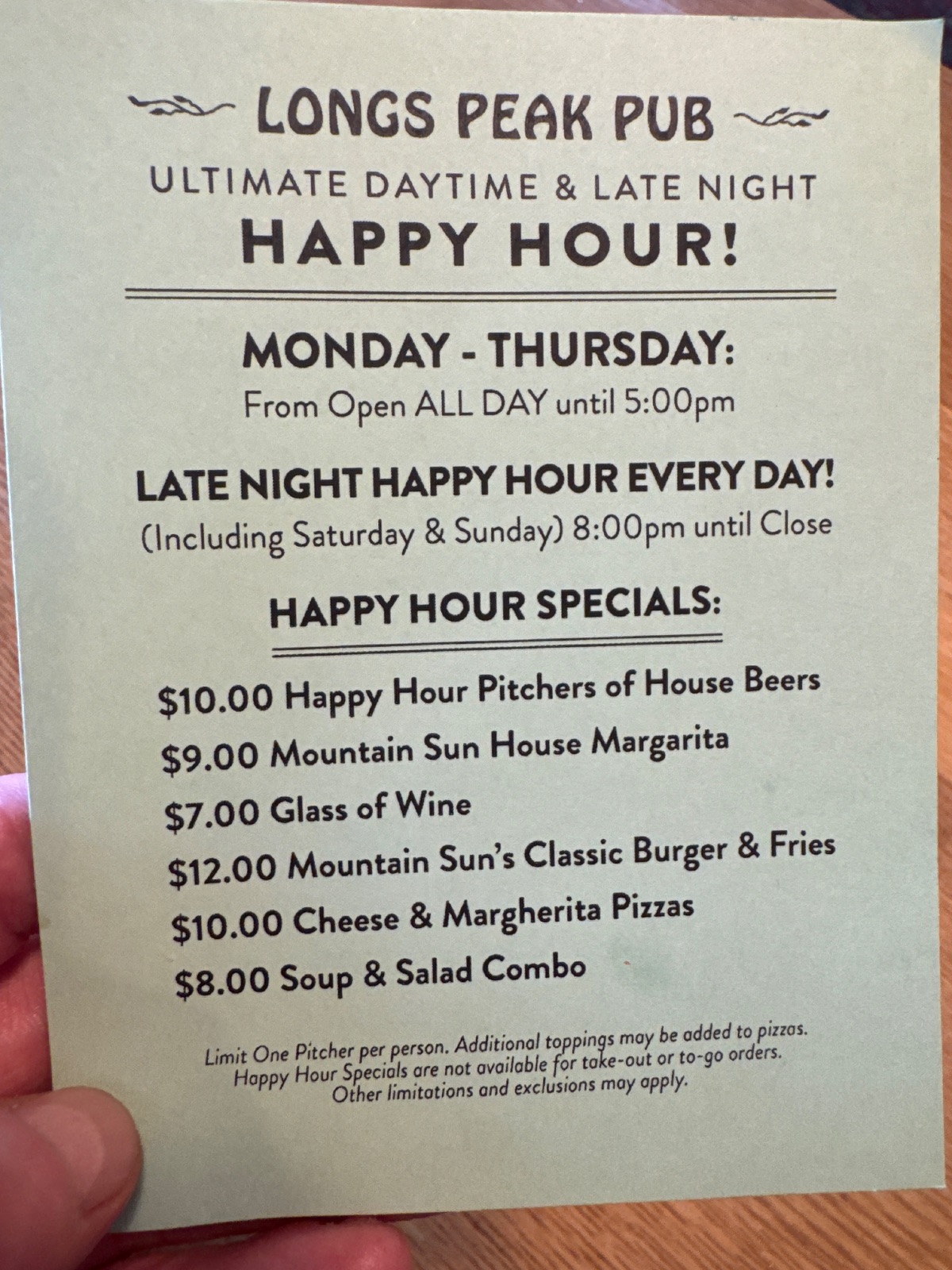 Longs Peak Pub & Taphouse Beer deal in Longmont