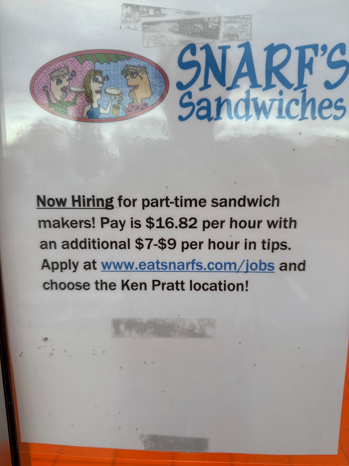 Snarf's Sandwiches Part-time deal in Longmont
