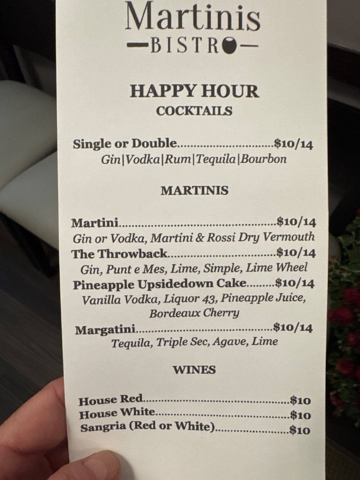 Martinis Bistro Cocktails deal in Longmont
