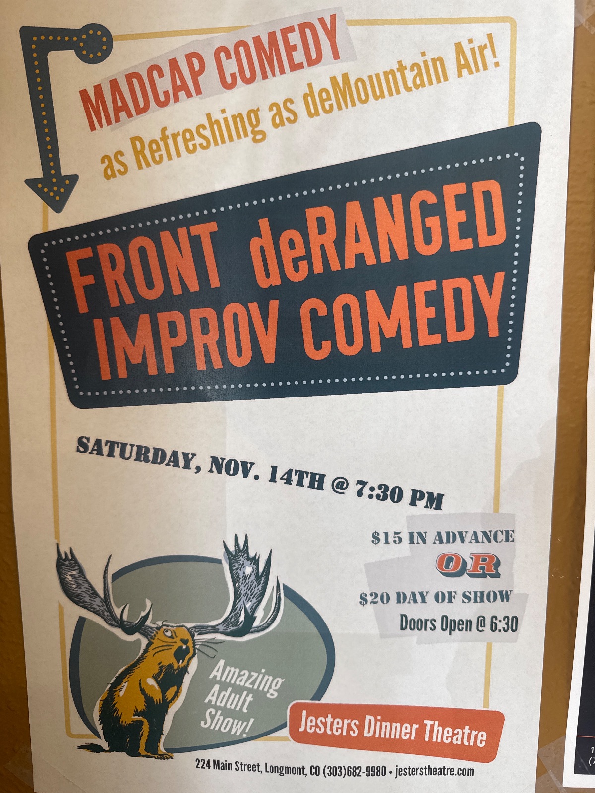 Jesters Dinner Theatre Comedy deal in Longmont