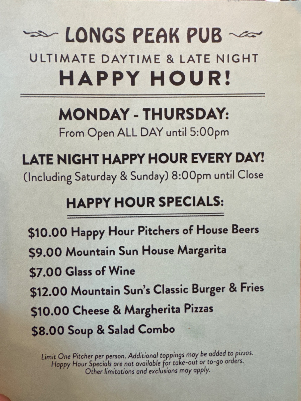 Longs Peak Pub & Taphouse Pub/Bar deal in Longmont