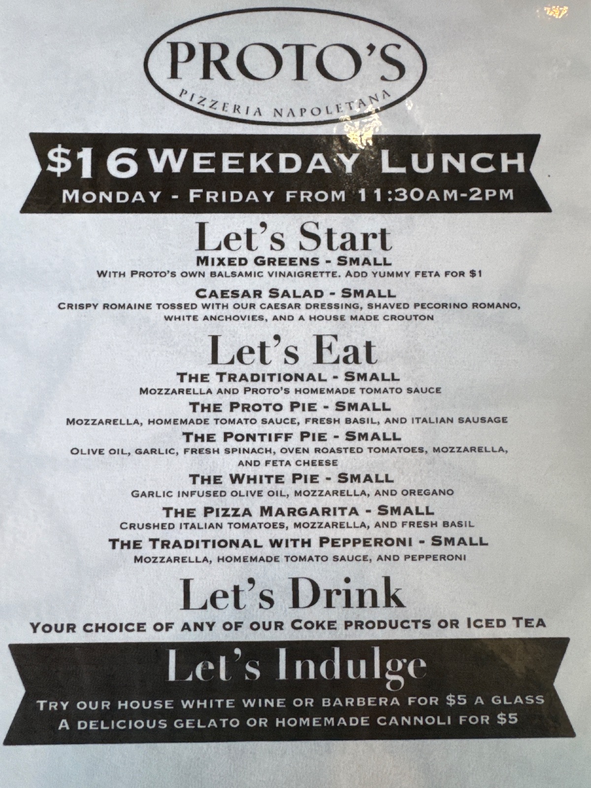 Longmont Protos Pizza Pizza deal in Longmont
